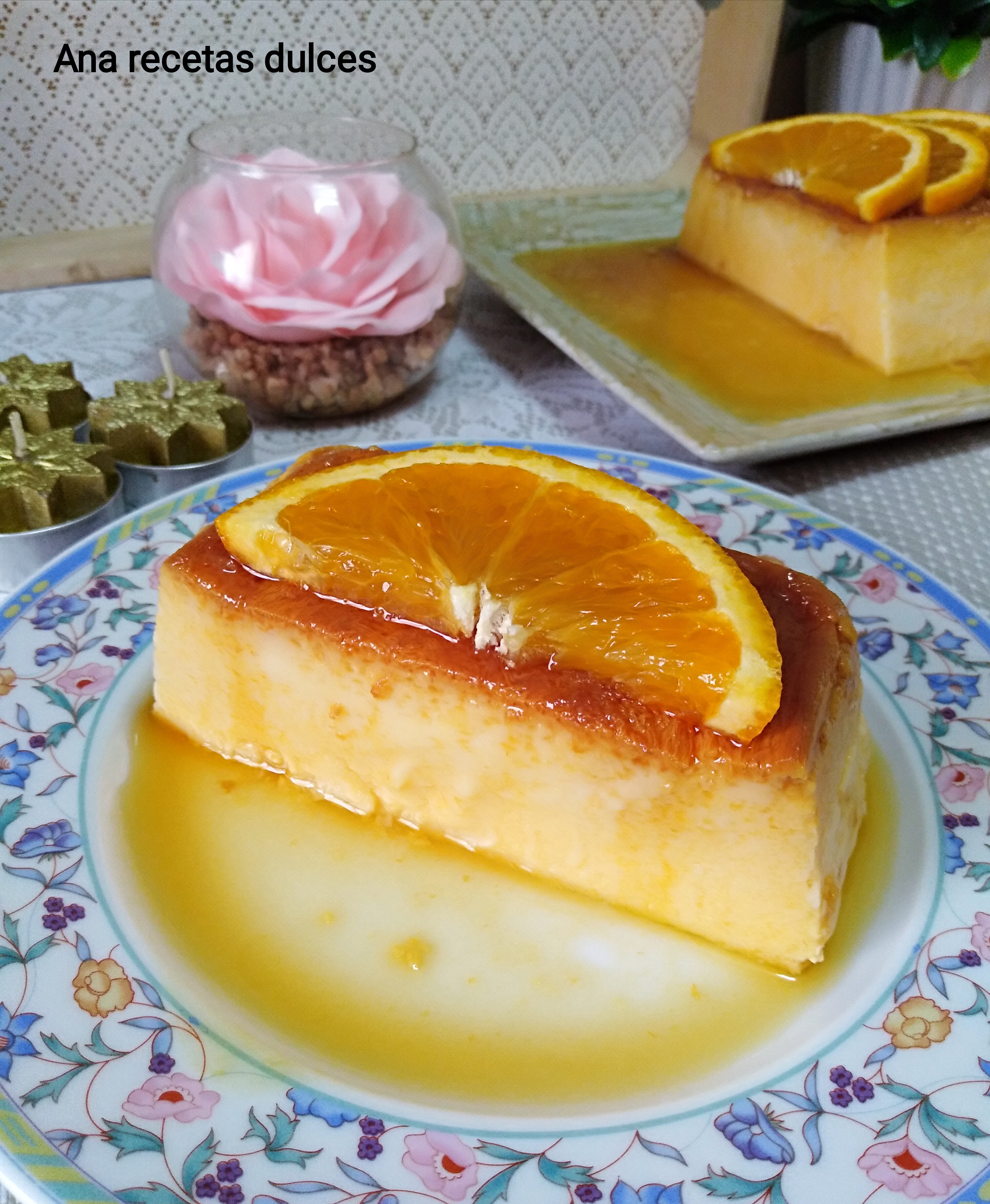Flan de naranja 