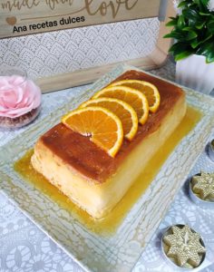 flan de naranja