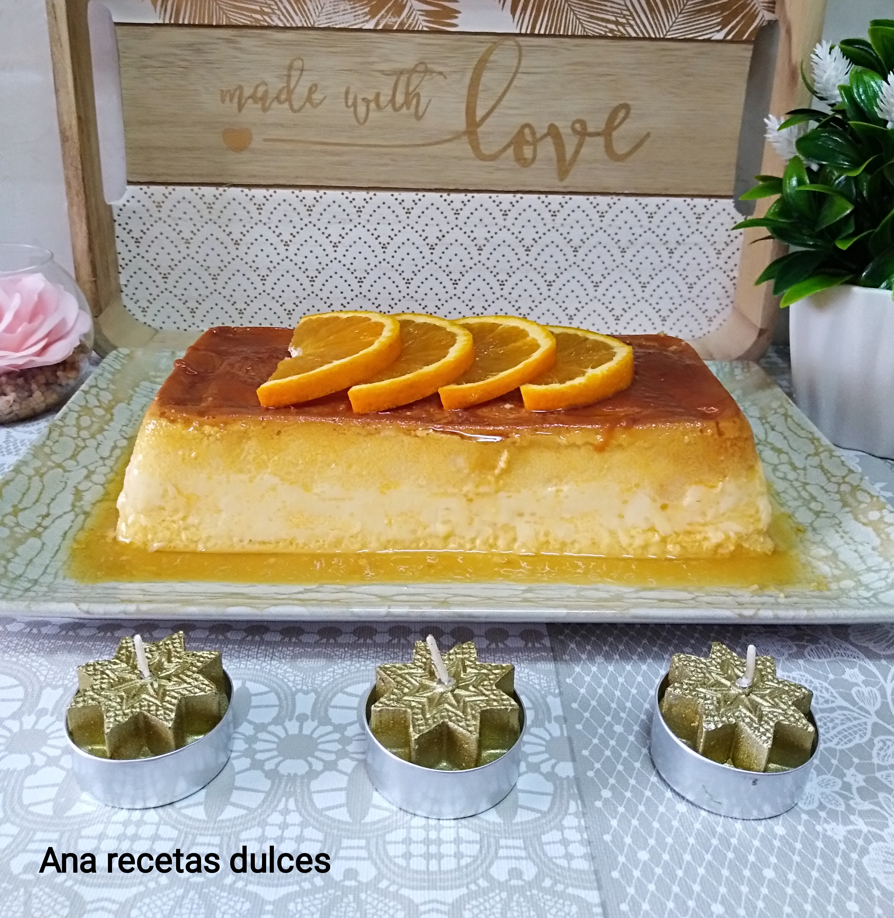 Flan de naranja 