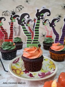 Cupcakes de chocolate y calabaza 