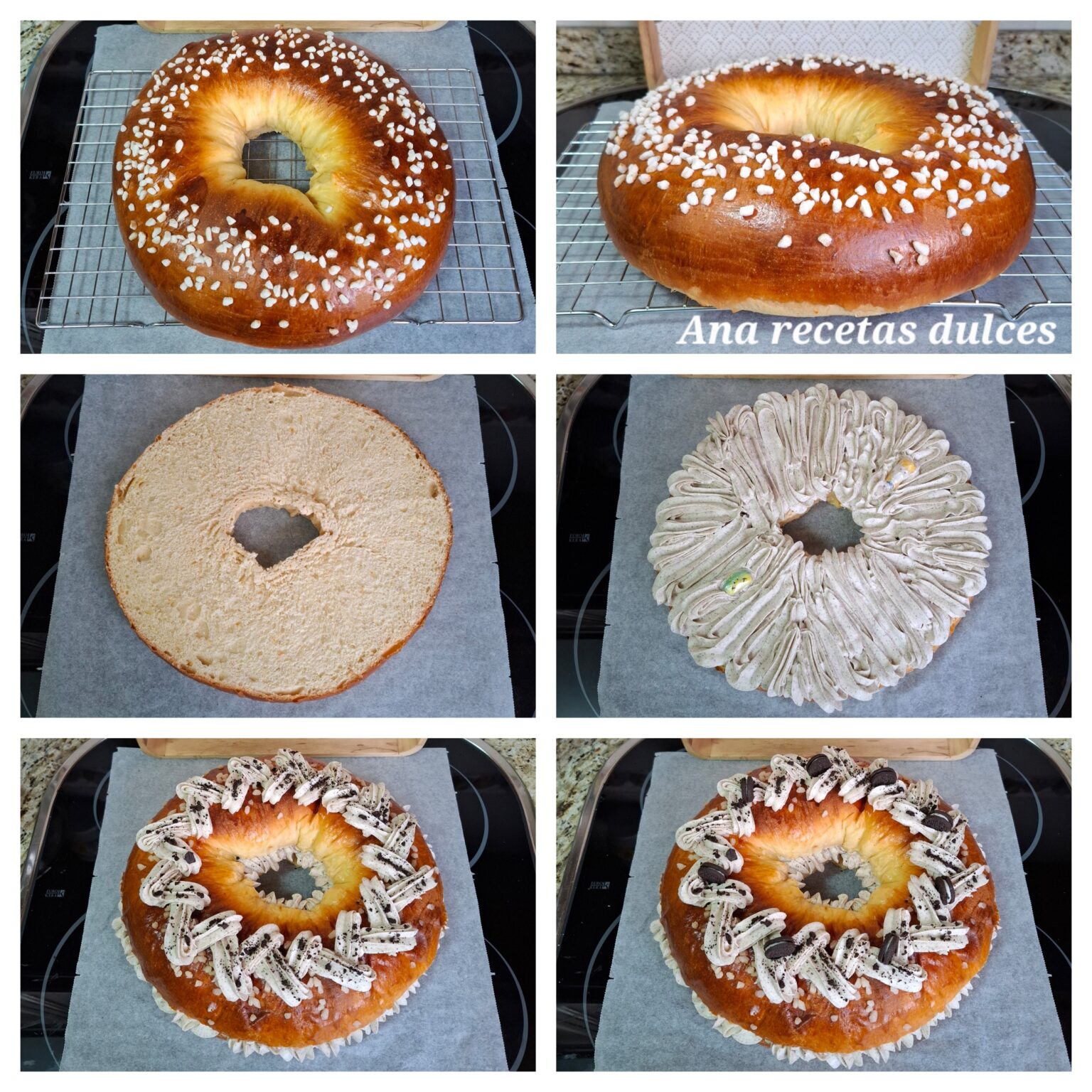 Roscón de reyes de oreo - Ana Recetas Dulces