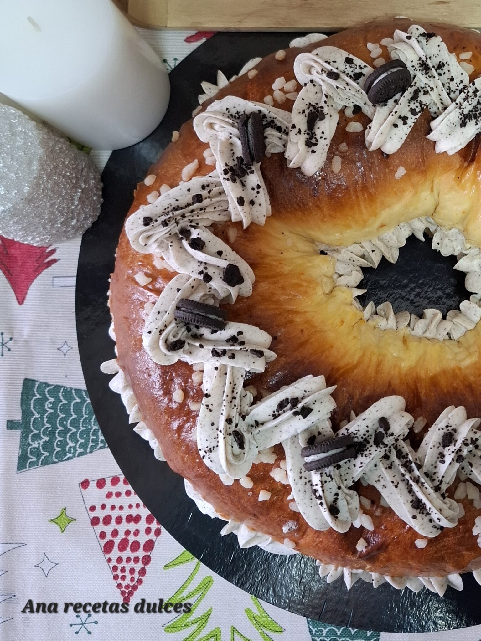 Roscón de reyes de oreo - Ana Recetas Dulces