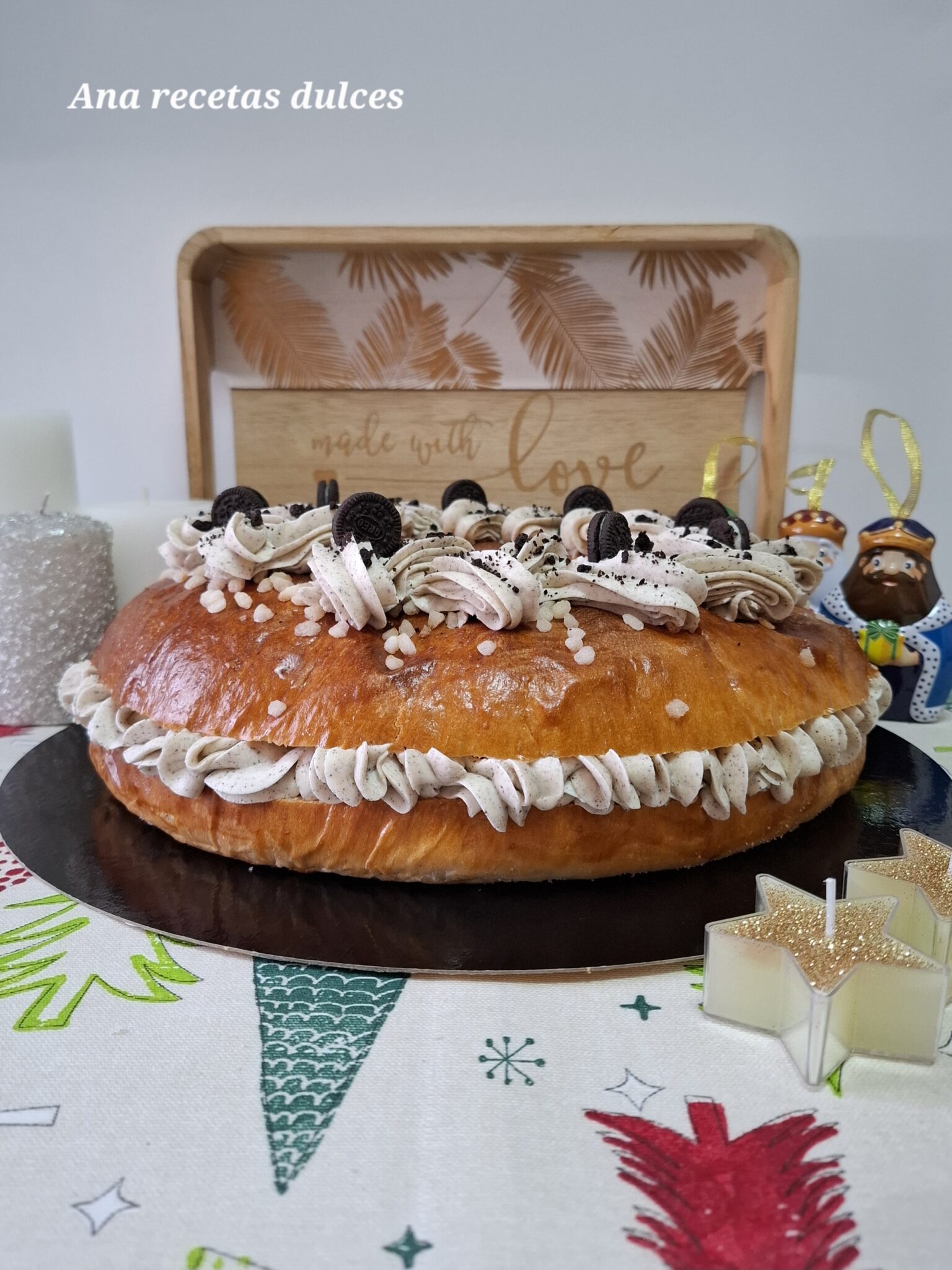 Roscón de reyes de oreo - Ana Recetas Dulces