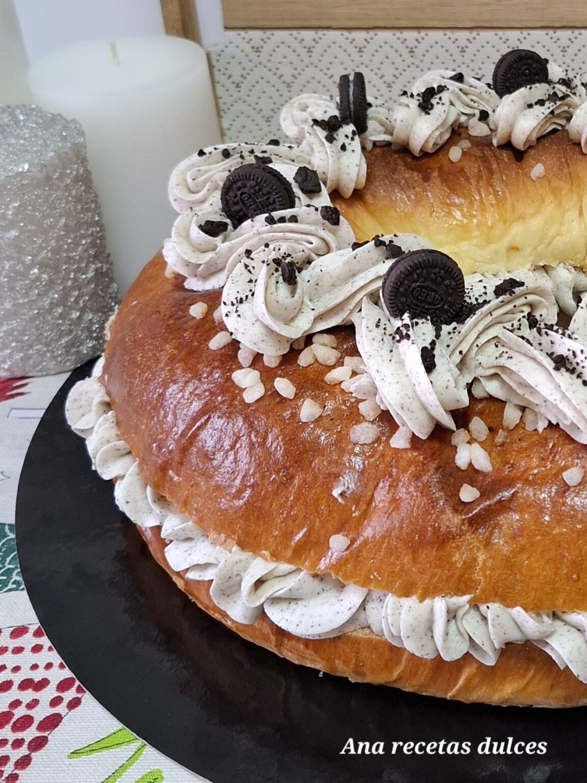 Roscón de reyes de oreo - Ana Recetas Dulces