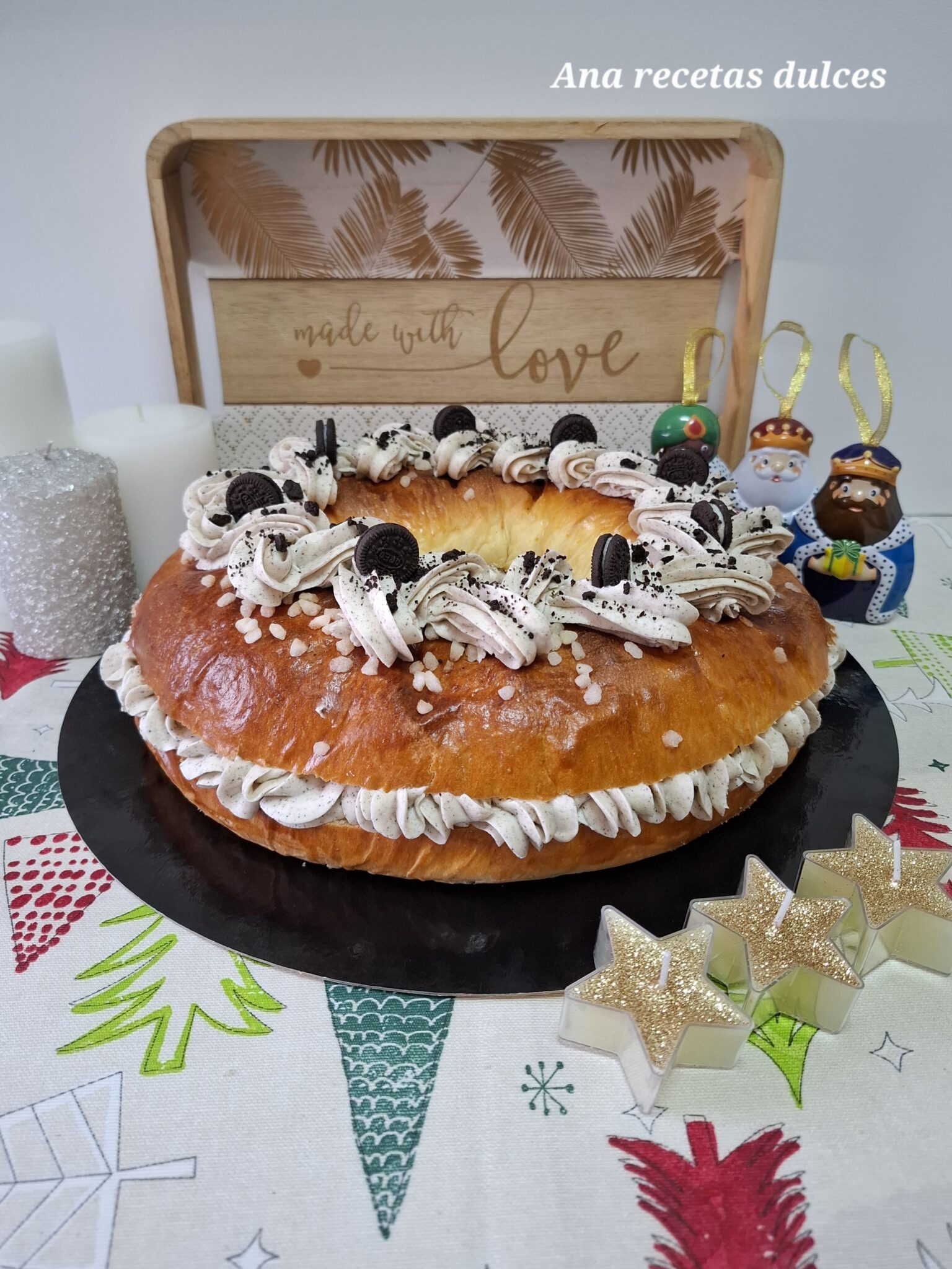 Roscón de reyes de oreo - Ana Recetas Dulces