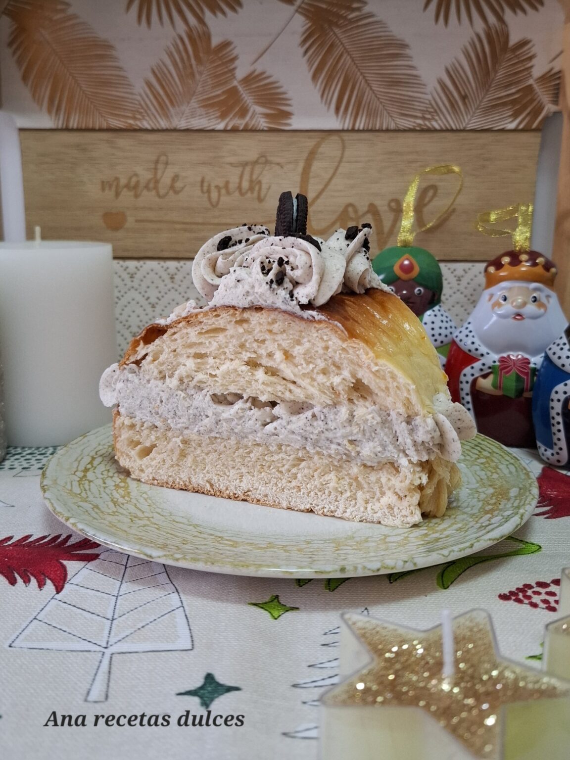 Roscón de reyes de oreo - Ana Recetas Dulces