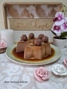 Flan de Ferrero Rocher (sin horno)